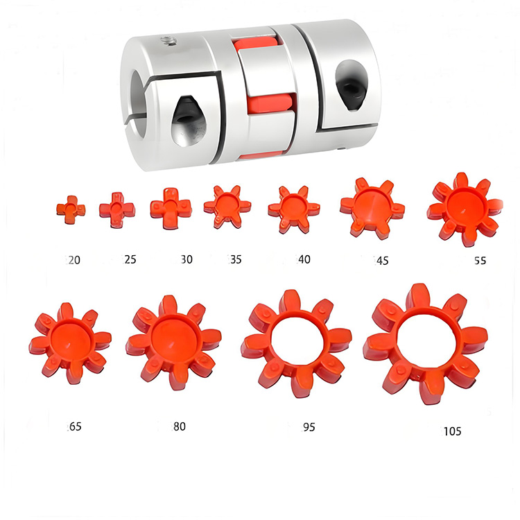 RSK-CPFC OEM hoge sterkte aluminiumlegering kaak / spin flexibele askoppelingen klemtype voor motortransmissie