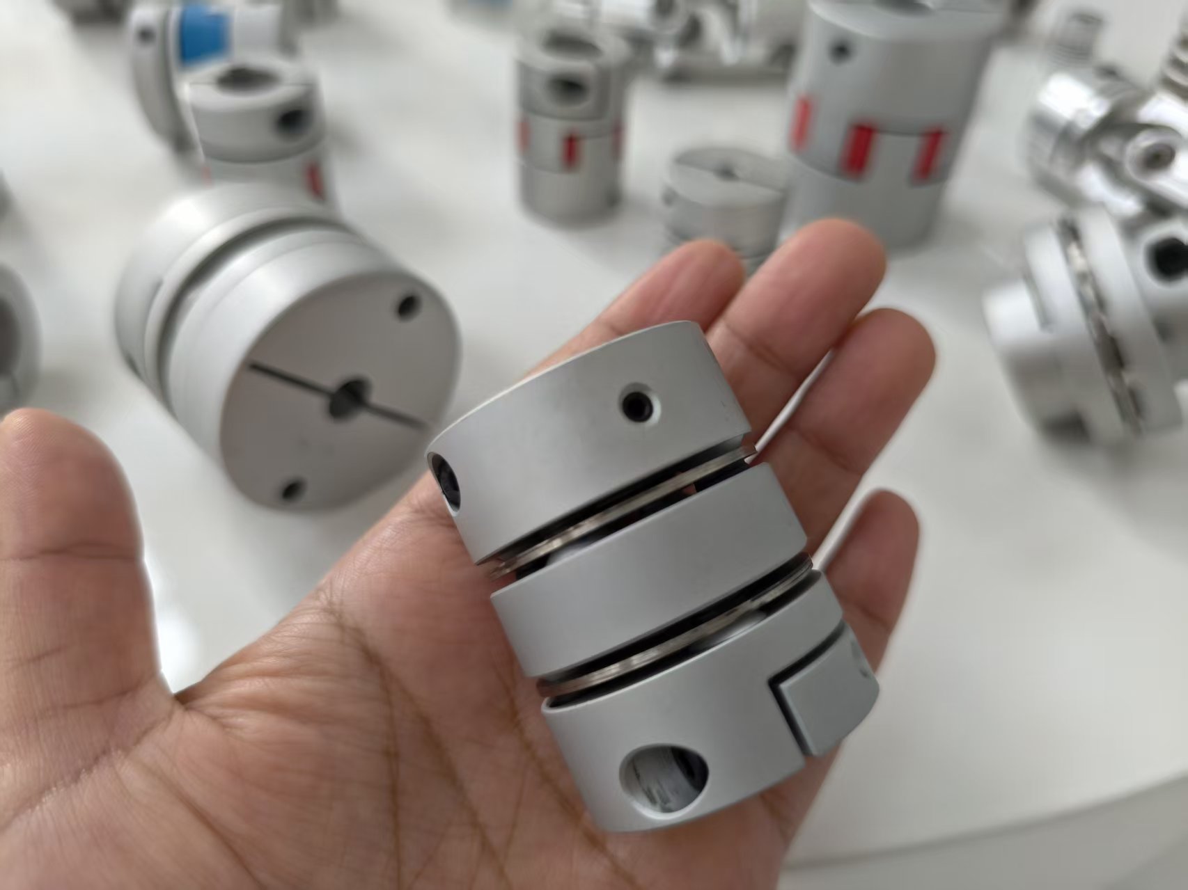 RSK-CPL Duurzame membraanschijf Aluminium koppelingsklemtype compenseert hoek- en axiale afwijkingen